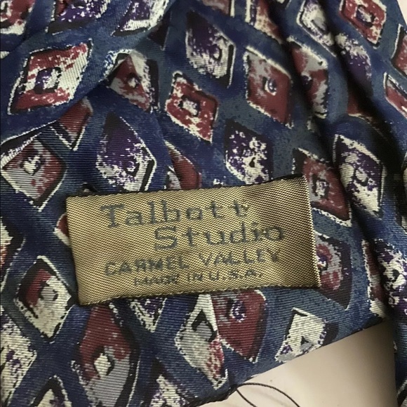 ❤️ 3/$15 ROBERT TALBOTT Studio Carmel Valley Hand Sewn Silk Tie Maroon Teak - Picture 3 of 5